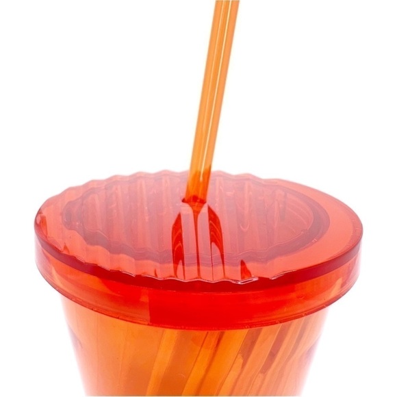 Starbucks Cold Cup Orange Mirrored Spiral 16 oz Grande Collectible New NWT - Picture 4 of 8